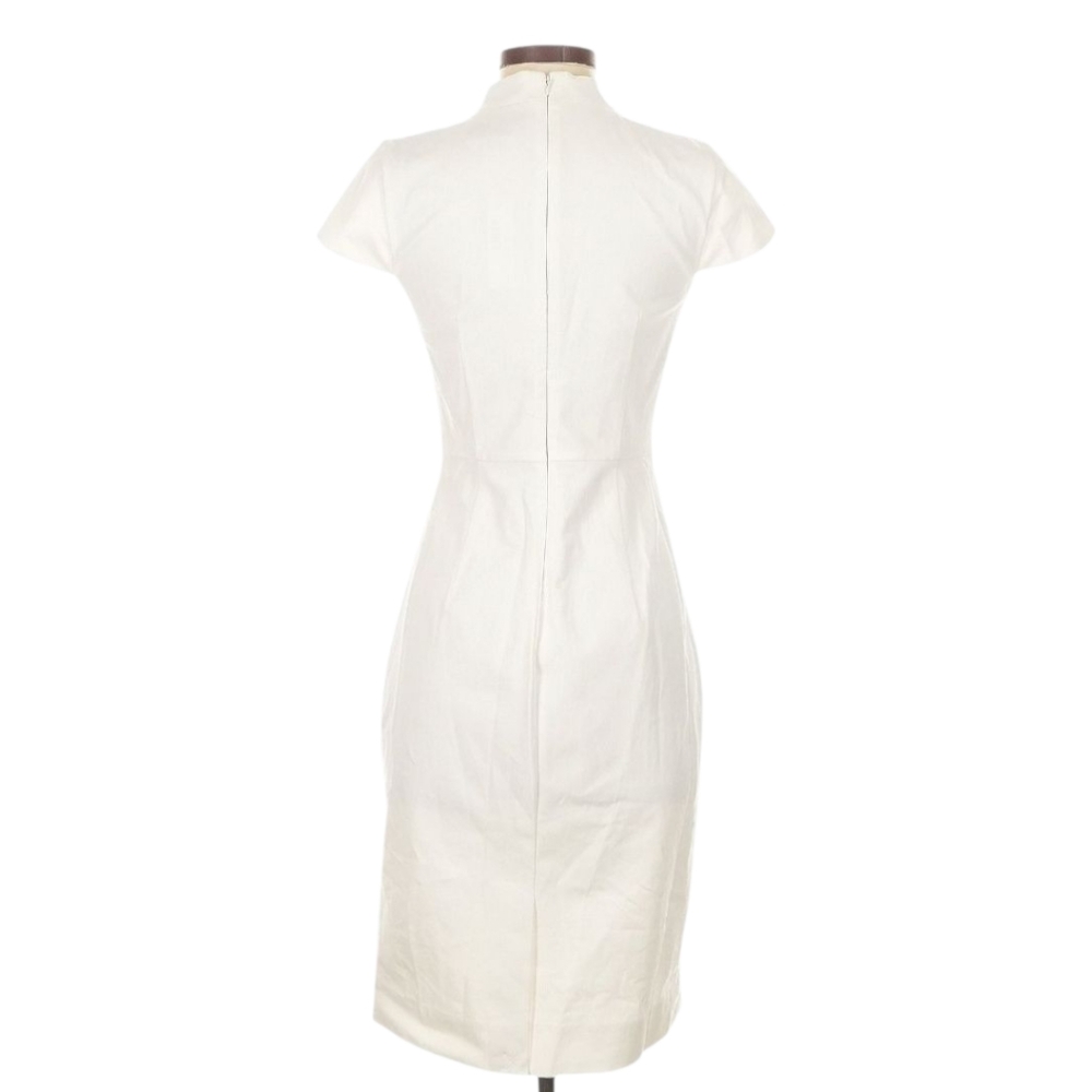 J Crew V Neck Bi Stretch Cotton  Sheath Dress NWT Size 0 - Picture 3 of 8